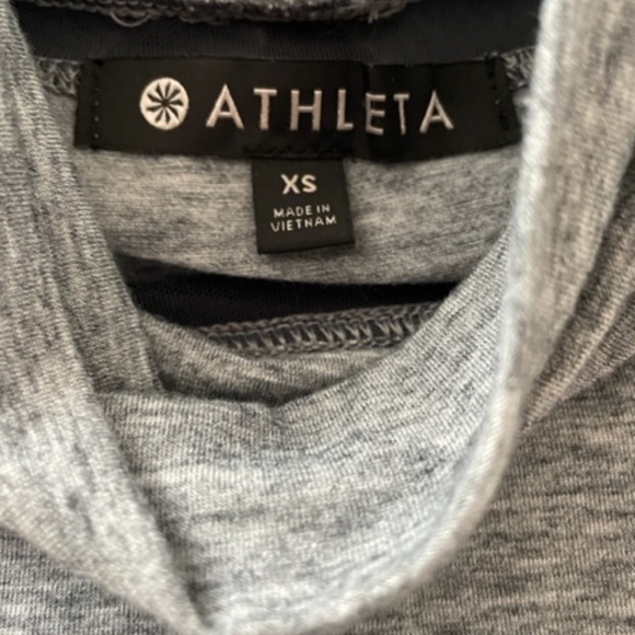 Athleta Industry Turtleneck Dress Heathered Gray Midi Maxi EUC - Picture 5 of 12